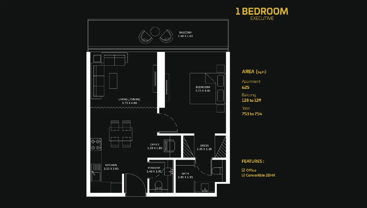 bayz 101 by danube - 1 bedroom apartment