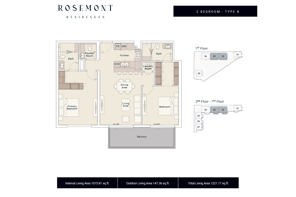 Rosemont Residences dubai Floor Plan 4