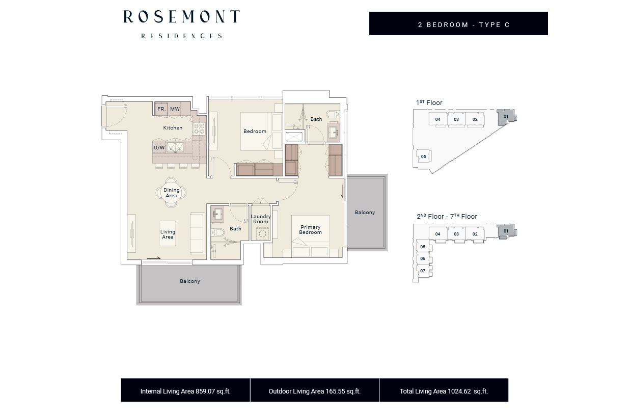 Rosemont Residences dubai Floor Plan 5