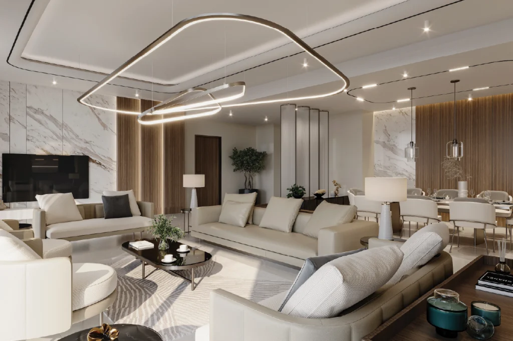 Living room at business bay residences